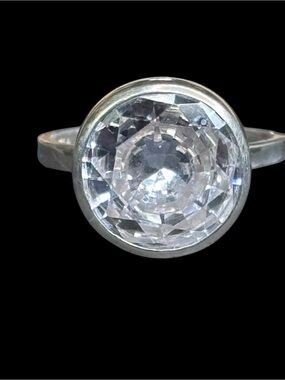 Classic Clear Stone Bezel Ring - Women Jewelry